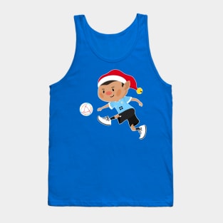 Uruguay football Christmas elf. Football World Cup soccer T-Shirt Tank Top